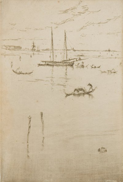 The Little Lagoon, from the Twelve Etchings, also known as the First Venice Set by James Abbott McNeill Whistler